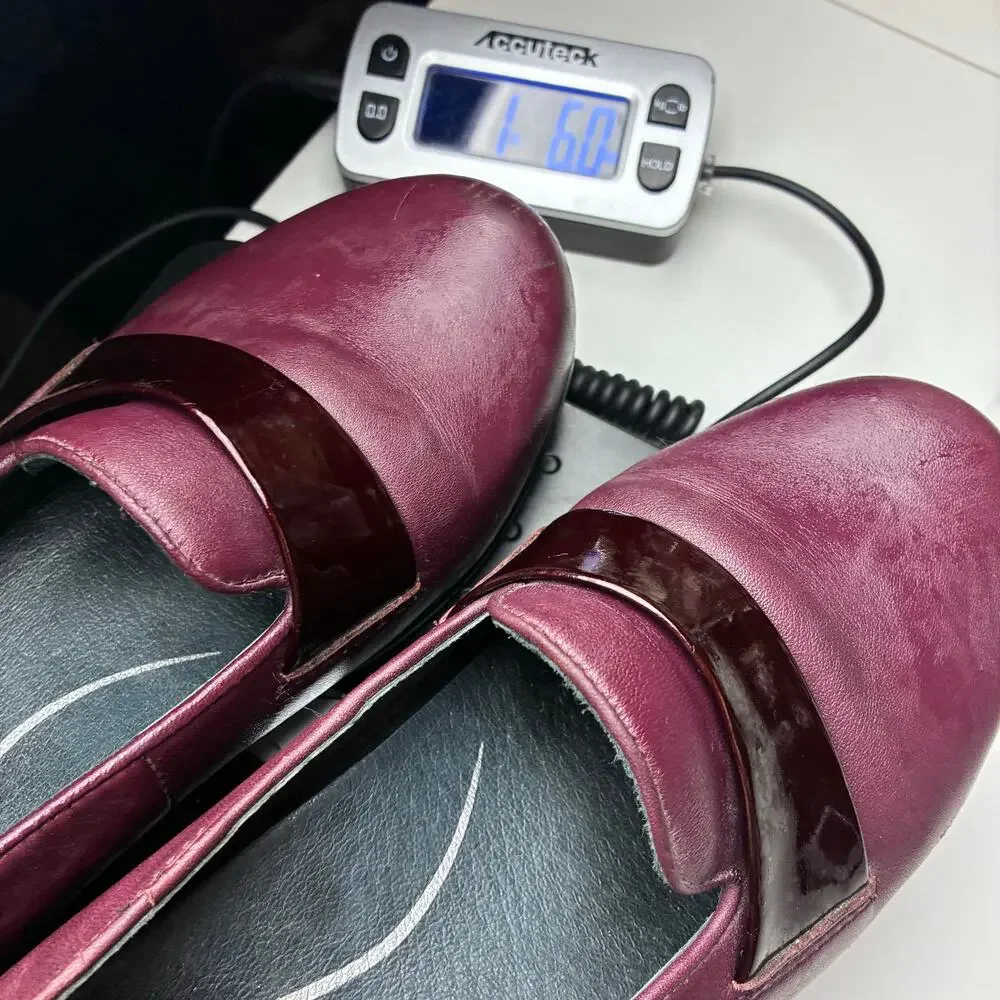 Dansko Oksana Comfort Loafers Women's EU 40/US 9.5-10 Wine Burgundy Leather Red